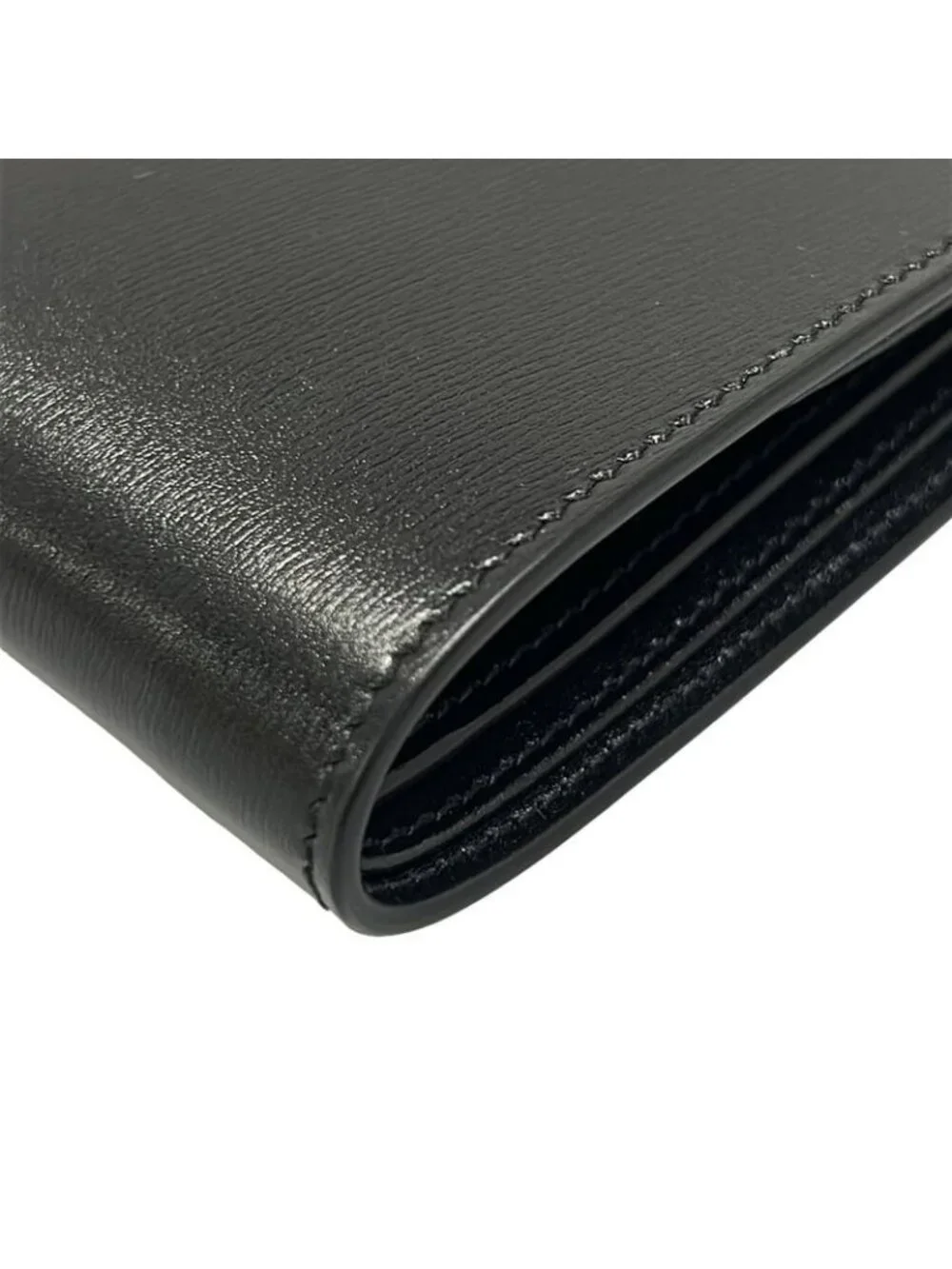 Saint Laurent Paris Bifold Wallet Black Gold Ysllogo Leather - Picture 7 of 12